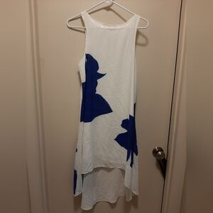 Lined white floral dress